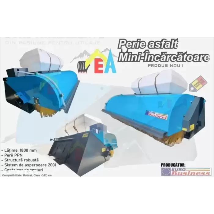 Perie stradala/asfalt mini incarcator BOBCAT KOMATSU CAT